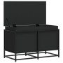 Caja almacenaje con tapa madera ingeniería negro 80x40x51,5 cm de , Cestas para almacenaje - Ref: Foro24-848799, Precio: 72,8...