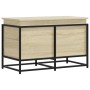 Caja de almacenaje con tapa madera roble Sonoma 80x40x51,5 cm de , Cestas para almacenaje - Ref: Foro24-848800, Precio: 68,20...