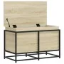Caja de almacenaje con tapa madera roble Sonoma 80x40x51,5 cm de , Cestas para almacenaje - Ref: Foro24-848800, Precio: 67,46...