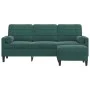 Sofá de 3 plazas con taburete de terciopelo verde oscuro 180 cm by , Sofas - Ref: Foro24-3278269, Price: 362,99 €, Discount: %