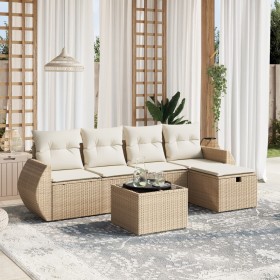 Juego de sofás jardín con cojines 6 pzas ratán sintético beige de , Conjuntos de jardín - Ref: Foro24-3264094, Precio: 411,28...