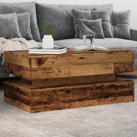 Mesa de centro con luces LED madera envejecida 90x50x40 cm von , Couchtisch - Ref: Foro24-857718, Preis: 105,39 €, Rabatt: %