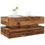 Mesa de centro con luces LED madera envejecida 90x50x40 cm de , Mesas de centro - Ref: Foro24-857718, Precio: 108,10 €, Descu...