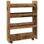Carro de almacenaje estrecho 4 niveles madera envejecida by , Kitchen and dining carts - Ref: Foro24-855266, Price: 62,75 €, ...