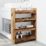 Carro de almacenaje estrecho 4 niveles madera envejecida by , Kitchen and dining carts - Ref: Foro24-855266, Price: 62,75 €, ...