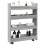 Carro de almacenaje estrecho 4 niveles madera gris Sonoma by , Kitchen and dining carts - Ref: Foro24-855264, Price: 52,37 €,...