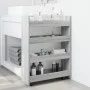 Carro de almacenaje estrecho 4 niveles madera gris Sonoma by , Kitchen and dining carts - Ref: Foro24-855264, Price: 52,37 €,...