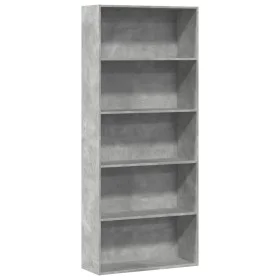 Estantería madera ingeniería gris hormigón 80x30x189cm de , Librerías y estanterías - Ref: Foro24-3314672, Precio: 83,27 €, D...