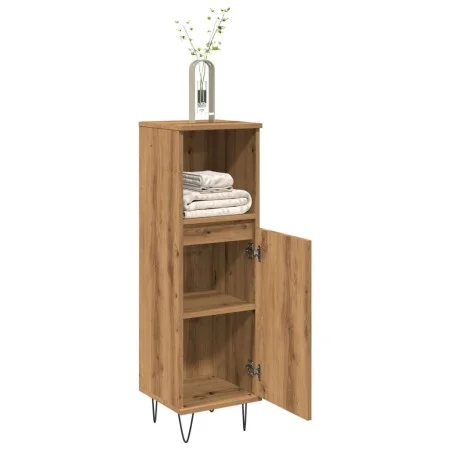 Armario de baño madera de ingeniería roble artisan 30x30x100 cm de , Muebles de baño - Ref: Foro24-857209, Precio: 57,75 €, D...