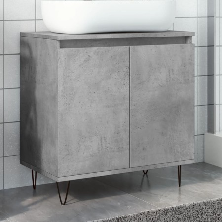 Armario de baño madera de ingeniería gris hormigón 58x33x60 cm de , Muebles de baño - Ref: Foro24-857216, Precio: 52,83 €, De...