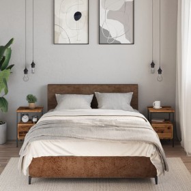 Mesitas de noche 2 uds madera ingeniería envejecida 34x36x50 cm de , Mesitas de noche - Ref: Foro24-857263, Precio: 77,69 €, ...