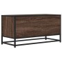 Mueble TV metal y madera ingeniería marrón roble 80x34,5x40 cm de , Muebles TV - Ref: Foro24-848828, Precio: 52,89 €, Descuen...