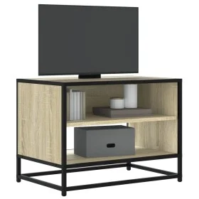 Mueble TV metal y madera ingeniería roble Sonoma 61x40x46 cm de , Muebles TV - Ref: Foro24-848880, Precio: 43,16 €, Descuento: %