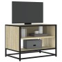 Mueble TV metal y madera ingeniería roble Sonoma 61x40x46 cm de , Muebles TV - Ref: Foro24-848880, Precio: 44,04 €, Descuento: %