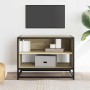 Mueble TV metal y madera ingeniería roble Sonoma 61x40x46 cm de , Muebles TV - Ref: Foro24-848880, Precio: 44,04 €, Descuento: %