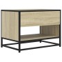 Mueble TV metal y madera ingeniería roble Sonoma 61x40x46 cm de , Muebles TV - Ref: Foro24-848880, Precio: 44,04 €, Descuento: %