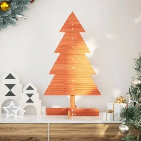 Árbol de Navidad de adorno madera maciza pino marrón cera 80 cm de , Arboles de navidad - Ref: Foro24-858185, Precio: 18,42 €...