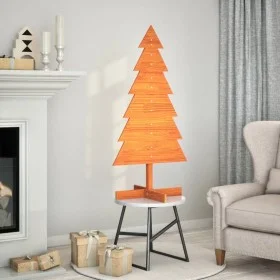 Árbol Navidad de adorno madera maciza pino marrón cera 120 cm de , Arboles de navidad - Ref: Foro24-858191, Precio: 27,59 €, ...