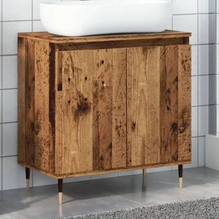 Armario de baño madera de ingeniería envejecida 58x33x60 cm de , Muebles de baño - Ref: Foro24-857214, Precio: 51,63 €, Descu...