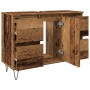 Mueble de baño madera de ingeniería envejecida 80x33x60 cm de , Muebles de baño - Ref: Foro24-857235, Precio: 121,63 €, Descu...