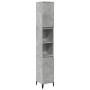 Armario de baño madera contrachapada gris hormigón 30x30x190 cm de , Tocadores de baño - Ref: Foro24-857104, Precio: 69,99 €,...
