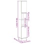 Armario de baño madera contrachapada gris hormigón 30x30x190 cm de , Tocadores de baño - Ref: Foro24-857104, Precio: 69,99 €,...