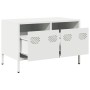Mueble para TV acero laminado en frío blanco 68x39x43,5 cm de , Muebles TV - Ref: Foro24-851237, Precio: 69,53 €, Descuento: %