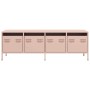 Mueble para TV acero laminado en frío rosa 135x39x43,5 cm de , Muebles TV - Ref: Foro24-851305, Precio: 115,52 €, Descuento: %