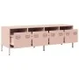 Mueble para TV acero laminado en frío rosa 135x39x43,5 cm de , Muebles TV - Ref: Foro24-851305, Precio: 114,42 €, Descuento: %