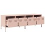 Mueble para TV acero laminado en frío rosa 135x39x43,5 cm de , Muebles TV - Ref: Foro24-851305, Precio: 115,52 €, Descuento: %