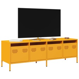 Mueble para TV acero laminado en frío amarillo 135x39x43,5 cm de , Muebles TV - Ref: Foro24-851307, Precio: 115,60 €, Descuen...