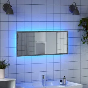 Espejo de baño LED madera ingeniería gris Sonoma 100x8,5x37 cm by , bathroom vanities - Ref: Foro24-856273, Price: 64,15 €, D...