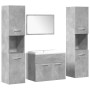 Juego muebles de baño 4 pzas madera contrachapada gris hormigón de , Muebles de baño - Ref: Foro24-3324886, Precio: 269,58 €,...