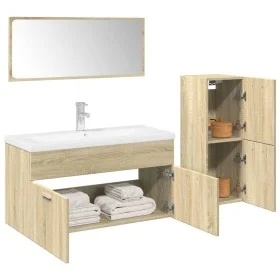 4-teiliges Badezimmermöbelset aus Eichen-Sonoma-Sperrholz. von , Badezimmermöbel - Ref: Foro24-3325009, Preis: 267,06 €, Raba...