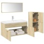 Juego de muebles de baño 4 pzas contrachapada roble Sonoma de , Muebles de baño - Ref: Foro24-3325009, Precio: 284,93 €, Desc...
