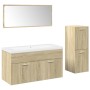 Juego de muebles de baño 4 pzas contrachapada roble Sonoma de , Muebles de baño - Ref: Foro24-3325009, Precio: 284,93 €, Desc...