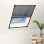 Mosquitera plisada para ventanas aluminio marrón 80x100 cm de vidaXL, Mosquiteras para ventanas - Ref: Foro24-148654, Precio:...