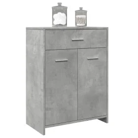Armario de baño madera contrachapada gris hormigón 60x33x80 cm de , Muebles de baño - Ref: Foro24-856286, Precio: 63,59 €, De...