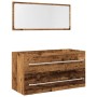 Juego de muebles de baño 2 piezas madera ingeniería envejecida de , Muebles de baño - Ref: Foro24-856388, Precio: 98,52 €, De...