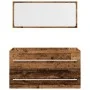 Juego de muebles de baño 2 piezas madera ingeniería envejecida de , Muebles de baño - Ref: Foro24-856388, Precio: 97,04 €, De...