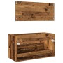 Juego de muebles de baño 2 piezas madera ingeniería envejecida de , Muebles de baño - Ref: Foro24-856388, Precio: 98,52 €, De...