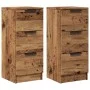Aparadores 2 uds madera ingeniería madera envejecida 30x30x70cm de , Aparadores - Ref: Foro24-856956, Precio: 95,31 €, Descue...
