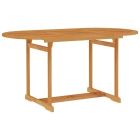 Mesa de jardín de madera maciza de teca 150x90x75 cm de vidaXL, Mesas de jardín - Ref: Foro24-315102, Precio: 187,85 €, Descu...