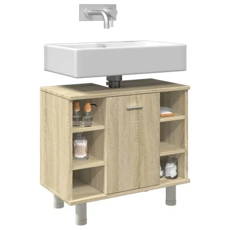 Armario de baño madera ingeniería roble Sonoma 60x32x53,5 cm de , Muebles de baño - Ref: Foro24-856142, Precio: 46,50 €, Desc...