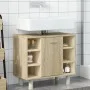 Armario de baño madera ingeniería roble Sonoma 60x32x53,5 cm de , Muebles de baño - Ref: Foro24-856142, Precio: 46,50 €, Desc...