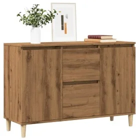 Engineered wood oak artisan sideboard 102x35x70 cm by , Sideboards - Ref: Foro24-856485, Price: 108,22 €, Discount: %