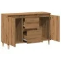 Engineered wood oak artisan sideboard 102x35x70 cm by , Sideboards - Ref: Foro24-856485, Price: 108,22 €, Discount: %