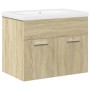 Mueble de baño con lavabo integrado roble Sonoma de , Muebles de baño - Ref: Foro24-3324983, Precio: 150,58 €, Descuento: %
