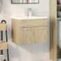 Mueble de baño con lavabo integrado roble Sonoma de , Muebles de baño - Ref: Foro24-3324983, Precio: 150,58 €, Descuento: %