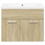 Mueble de baño con lavabo integrado roble Sonoma de , Muebles de baño - Ref: Foro24-3324983, Precio: 150,58 €, Descuento: %